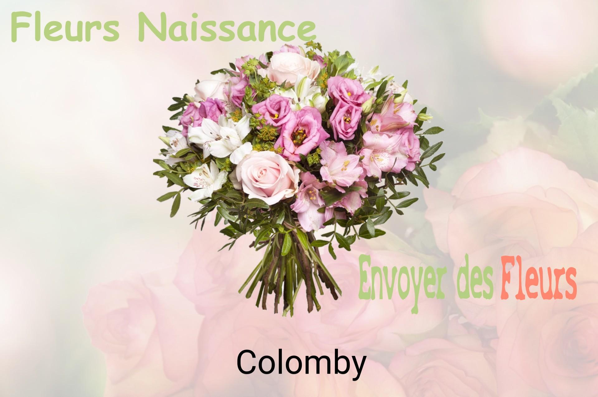 Bouquet de fleurs de naissance livré à Colomby
